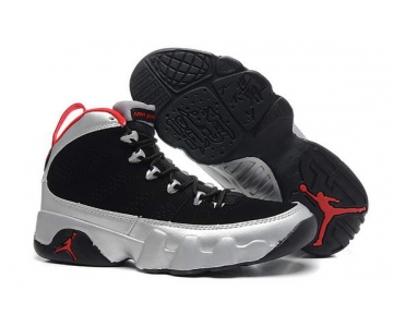 Wholesale Cheap Womens Air Jordan 9 Retro Johnny kilroy silver/black-red