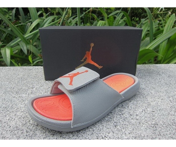 Wholesale Cheap Women's Jordan Hydro 6 sandals Shoes Grey/orange