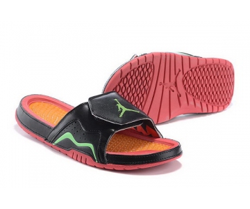 Wholesale Cheap Women's Jordan Hydro 7 Shoes Black/order-green