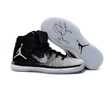 Wholesale Cheap Womens Air Jordan 31 Fine Print Black/White