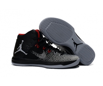 Wholesale Cheap Womens Air Jordan 31 Retro Shoes Black/Grey-Red