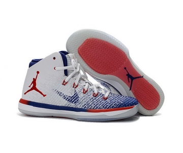 Wholesale Cheap Womens Air Jordan 31 USA Olympic White/Blue-Red