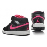Wholesale Cheap Jordan 1 Girls Shoes black/pink/white