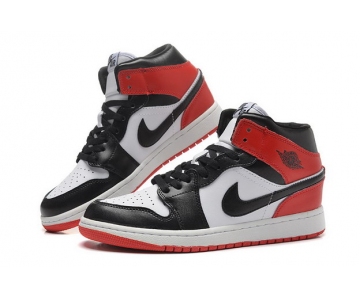 Wholesale Cheap Jordan 1 Girls Shoes red/black/white