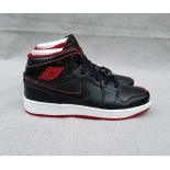 Wholesale Cheap Women's Jordan 1 Mid Shoes Black Red White