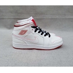 Wholesale Cheap Women's Jordan 1 Mid Shoes White red black