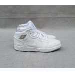Wholesale Cheap Women's Jordan 1 Mid Shoes White/Black