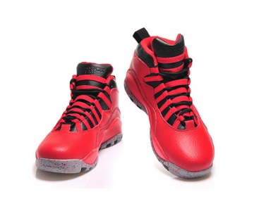 Wholesale Cheap Womens Air Jordan 10 Bulls Over Broadway Gym Red/Black-Cement Grey