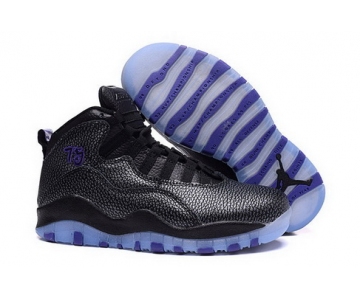 Wholesale Cheap Womens Air Jordan 10 Shoes Black/Fierce Purple-Black