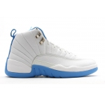 Wholesale Cheap Air Jordan 12 Retro University Blue White/North Carolina blue