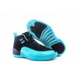 Wholesale Cheap Womens Air Jordan 12 Hyper Jade Gamma Blue/Black