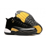 Wholesale Cheap Womens Air Jordan 12 Retro Shoes Black/Gold White
