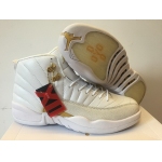 Wholesale Cheap Womens Jordan 12 OVO White/Gold