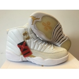 Wholesale Cheap Womens Jordan 12 OVO White/Gold