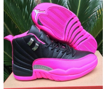 Wholesale Cheap Womens Jordan 12 Retro Shoes Black/Pink