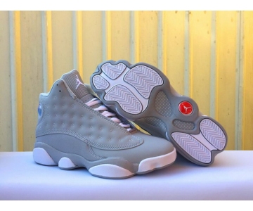 Wholesale Cheap Air Jordan 13 GS Wolf Grey Grey/White