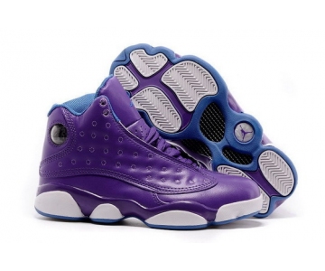 Wholesale Cheap Womens Air Jordan 13 Violet Purple/blue-white