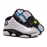 Wholesale Cheap Womens Jordan 13 Retro Shoes White/Grey-black-blue