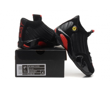 Wholesale Cheap WMNS Air Jordan 14 Last Shot Black/red-yellow