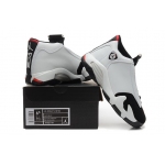 Wholesale Cheap WMNS Air Jordan 14 Shoes Black Toe White/black-red
