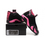 Wholesale Cheap WMNS Air Jordan 14 Shoes Black/pink