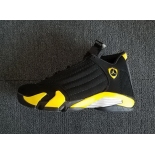 Wholesale Cheap Womens Air Jordan 14 Thunder Black/Yellow