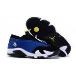 Wholesale Cheap Womens Air Jordan 14 laney Real blue/black-white