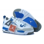 Wholesale Cheap Air Jordan 4 Womens Shoes blue/white-gray