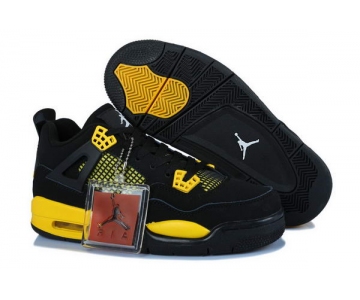 Wholesale Cheap Air Jordan 4 Womens Shoes yellow/black