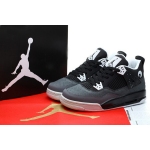 Wholesale Cheap Womens Air Jordan 4 Fear Pack Shoes Black/white