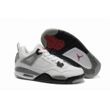 Wholesale Cheap Womens Air Jordan 4 Shoes Light gray/White