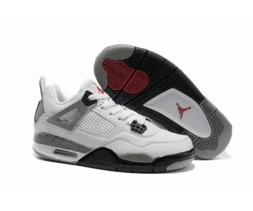Wholesale Cheap Womens Air Jordan 4 Shoes Light gray/White