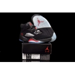 Wholesale Cheap Air Jordan 5 Retro Women Shoes black/hot red-white