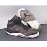 Wholesale Cheap Womens Jordan 5 Premium Heiress Metallic Field Black/Light Bone-Metallic Field