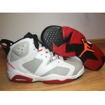 Wholesale Cheap Womens Jordan 6 Bugs Bunny White/Grey-Gym Red-Black
