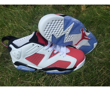 Wholesale Cheap Womens Jordan 6 Low Shoes Carmine Red/White-Black
