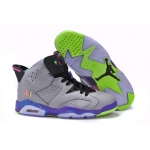 Wholesale Cheap Women's Jordan 6 Retro Shoes Cool gray/Purple-pink-green-blk