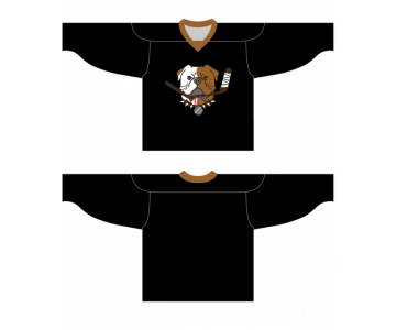 Custom Black Sudbury Bulldogs Hockey Jersey