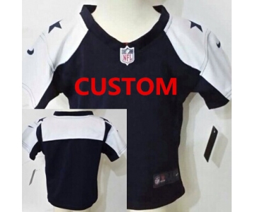 Custom Nike Dallas Cowboys Blue Thanksgiving Toddlers Jersey