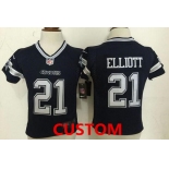 Custom Toddler Dallas Cowboys Navy Blue Team Color Stitched NFL Nike Game Jersey