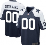 Kids' Nike Dallas Cowboys Customized Blue Thanksgiving Game Jersey