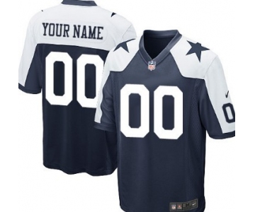 Kids' Nike Dallas Cowboys Customized Blue Thanksgiving Game Jersey
