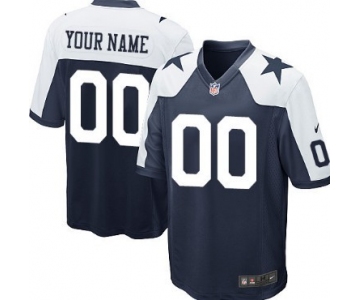 Kids' Nike Dallas Cowboys Customized Blue Thanksgiving Limited Jersey
