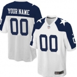 Kids' Nike Dallas Cowboys Customized White Thanksgiving Game Jersey
