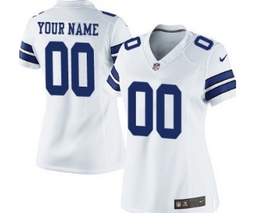Women's Nike Dallas Cowboys Customized White Limited Jersey