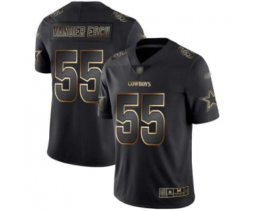 Cowboys #55 Leighton Vander Esch Black Gold Men's Stitched Football Vapor Untouchable Limited Jersey