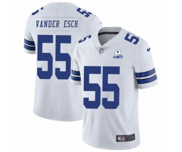 Men Dallas Cowboys #55 Leighton Vander Esch 60th Anniversary White Vapor Untouchable Stitched NFL Nike Limited Jersey