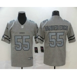 Men's Dallas Cowboys #55 Leighton Vander Esch 2019 Gray Gridiron Vapor Untouchable Stitched NFL Nike Limited Jersey