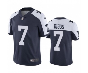 Men's Womens Youth Kids Dallas Cowboys #7 Trevon Diggs Navy Blue Thanksgiving Stitched NFL Vapor Untouchable Limited Throwback Jersey