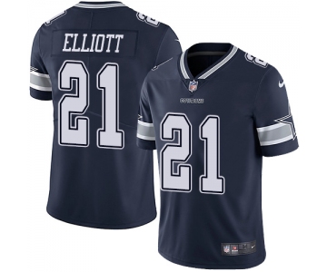 Nike Dallas Cowboys #21 Ezekiel Elliott Navy Blue Team Color Men's Stitched NFL Vapor Untouchable Limited Jersey